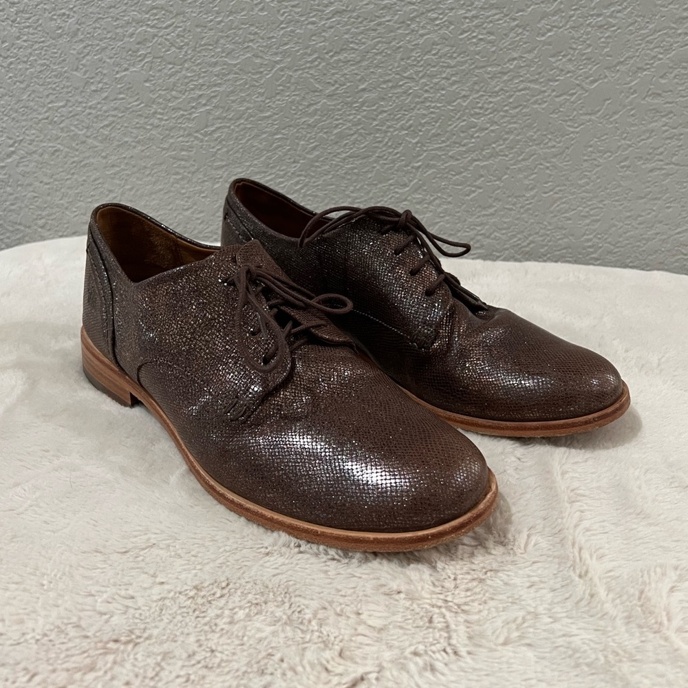 Frye Bronze Metallic Lace Up Oxfords - Size 8.5